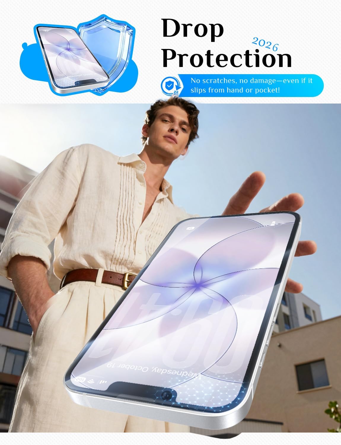 Thumbnail 2 de MAGIC JOHN 2 Pack for iPhone 17e Screen Protector – HD Clear, 9H Tempered Glass, Bubble-Free Installation