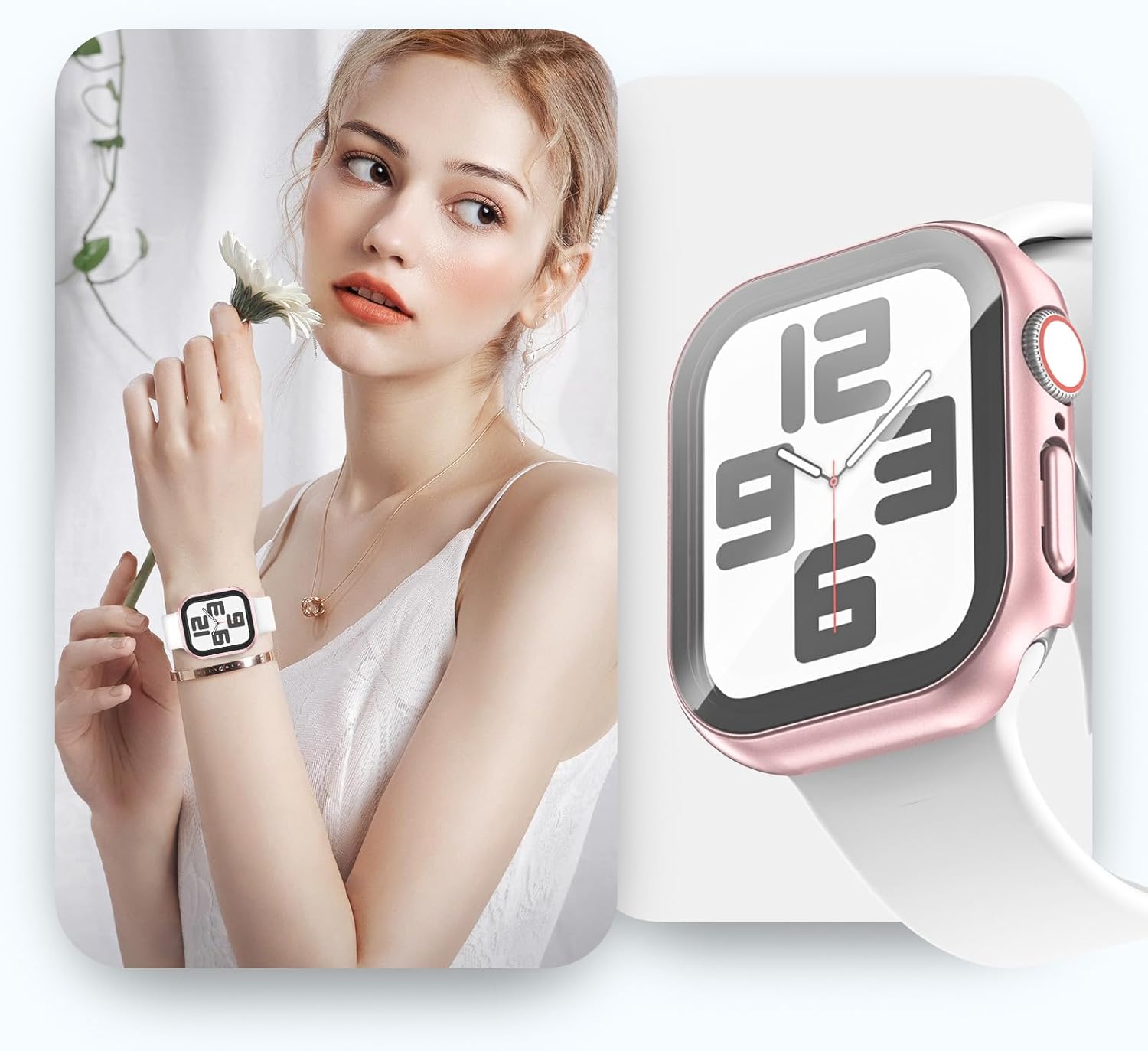 Thumbnail 5 de JDBLHM 6-Pack Protective Case for 46mm Apple Watch Series 11/Series 10 with Tempered Glass Screen Protector