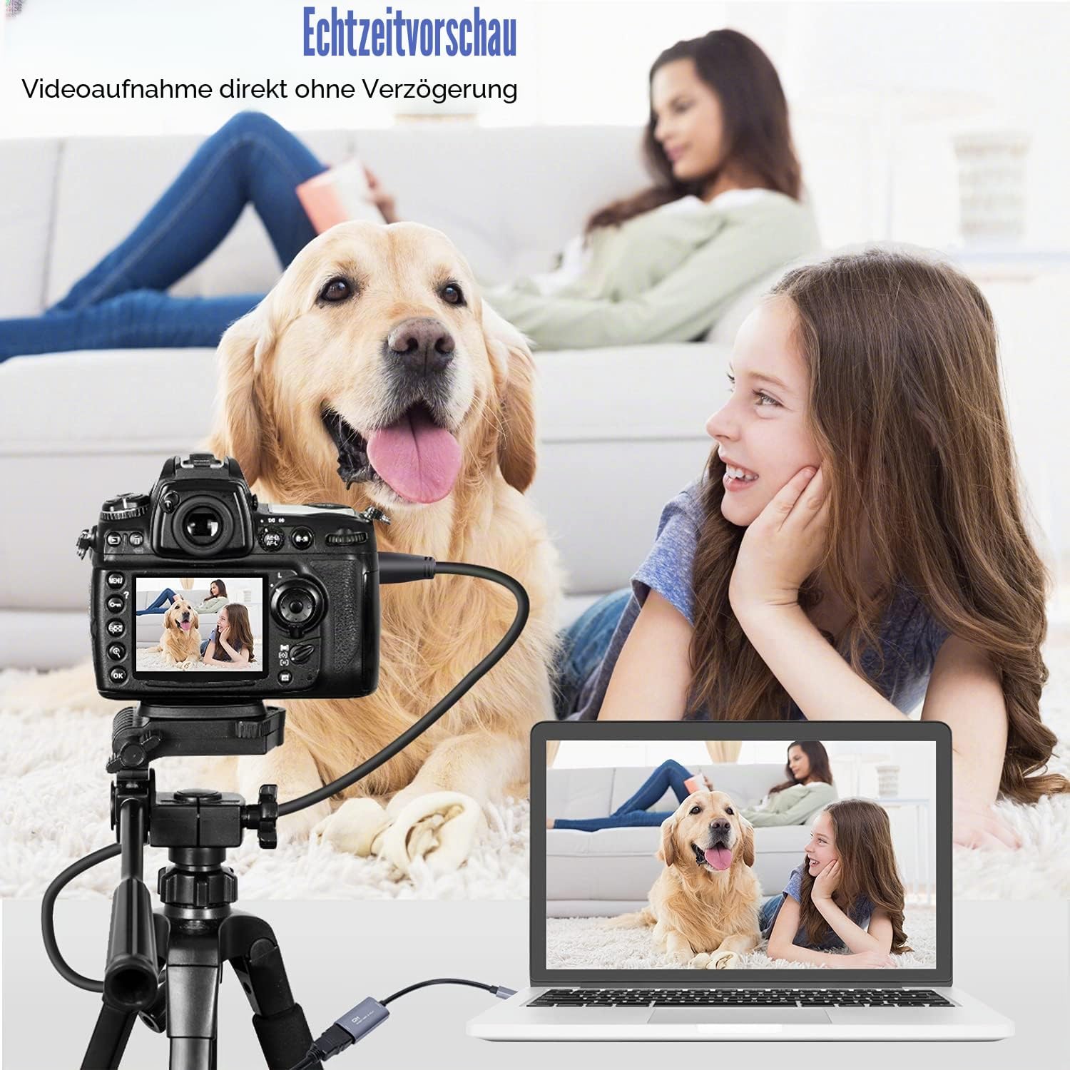 Detalle 2 de Guermok 4K USB 3.0 HDMI Capture Card mit USB‑C Anschluss – 1080P60 / 2K30