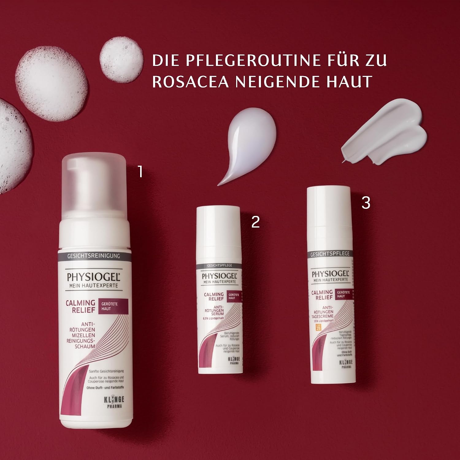 Detalle de PHYSIOGEL Calming Relief Anti-Rötungen Serum – beruhigende Gesichtspflege gegen Rosacea und Couperose