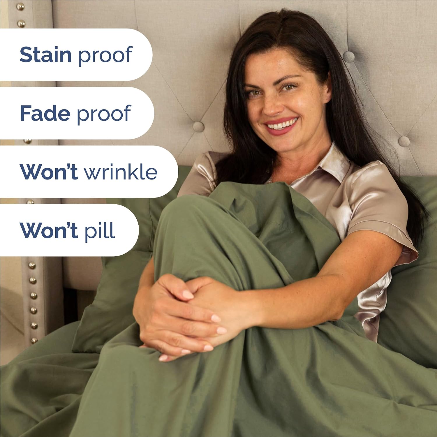 Detalle de King 6 Piece Sheet Set - Comfy Breathable & Cooling in Sage Green
