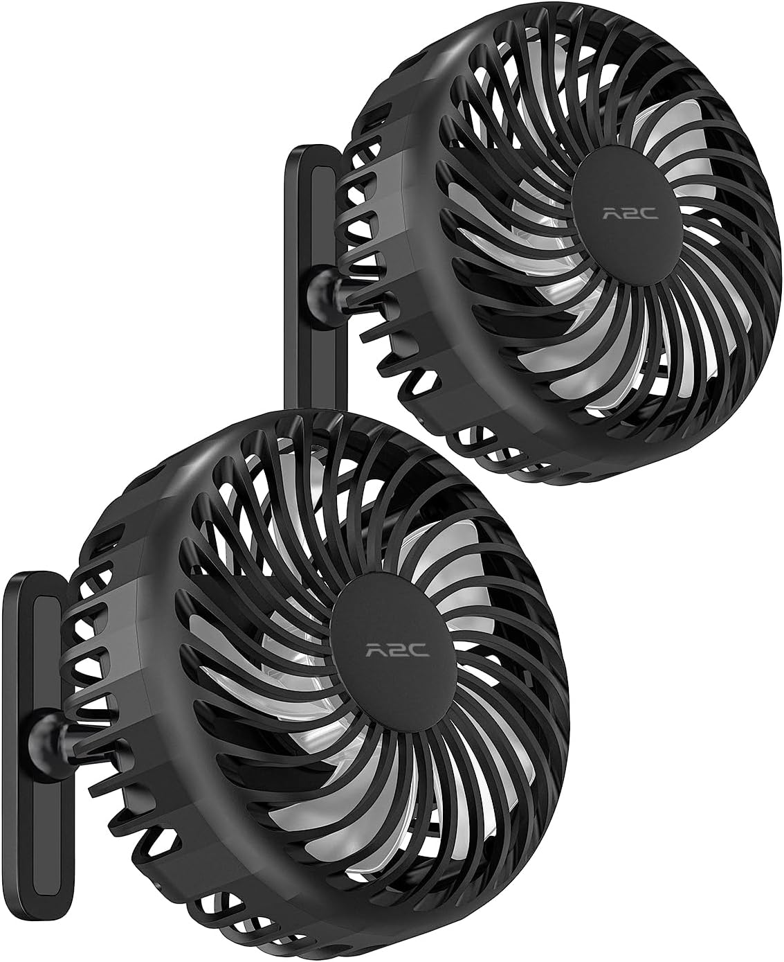 Detalle de A2C Golf Cart Fan with Rechargeable Magnetic Base — 2 Pack, 3 Speeds, 360° Rotatable