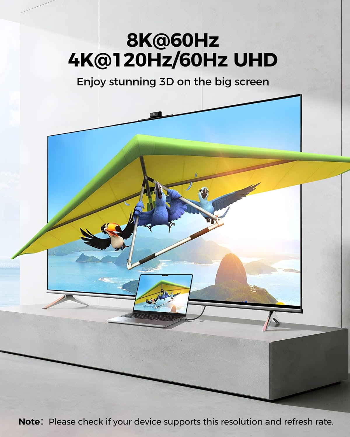 Thumbnail 3 de Silkland 8K Mini-HDMI auf HDMI Kabel 2.1 4,5 m – bidirektional, 48 Gbps, 8K@60Hz / 4K@120Hz