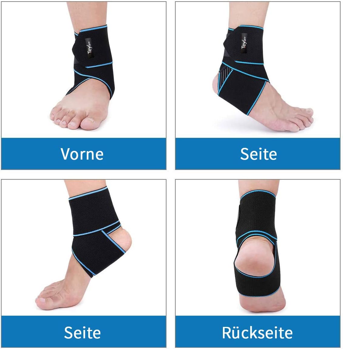 Thumbnail 6 de Teylam Sprunggelenkbandage Knöchelbandage 0,1 cm 🦶