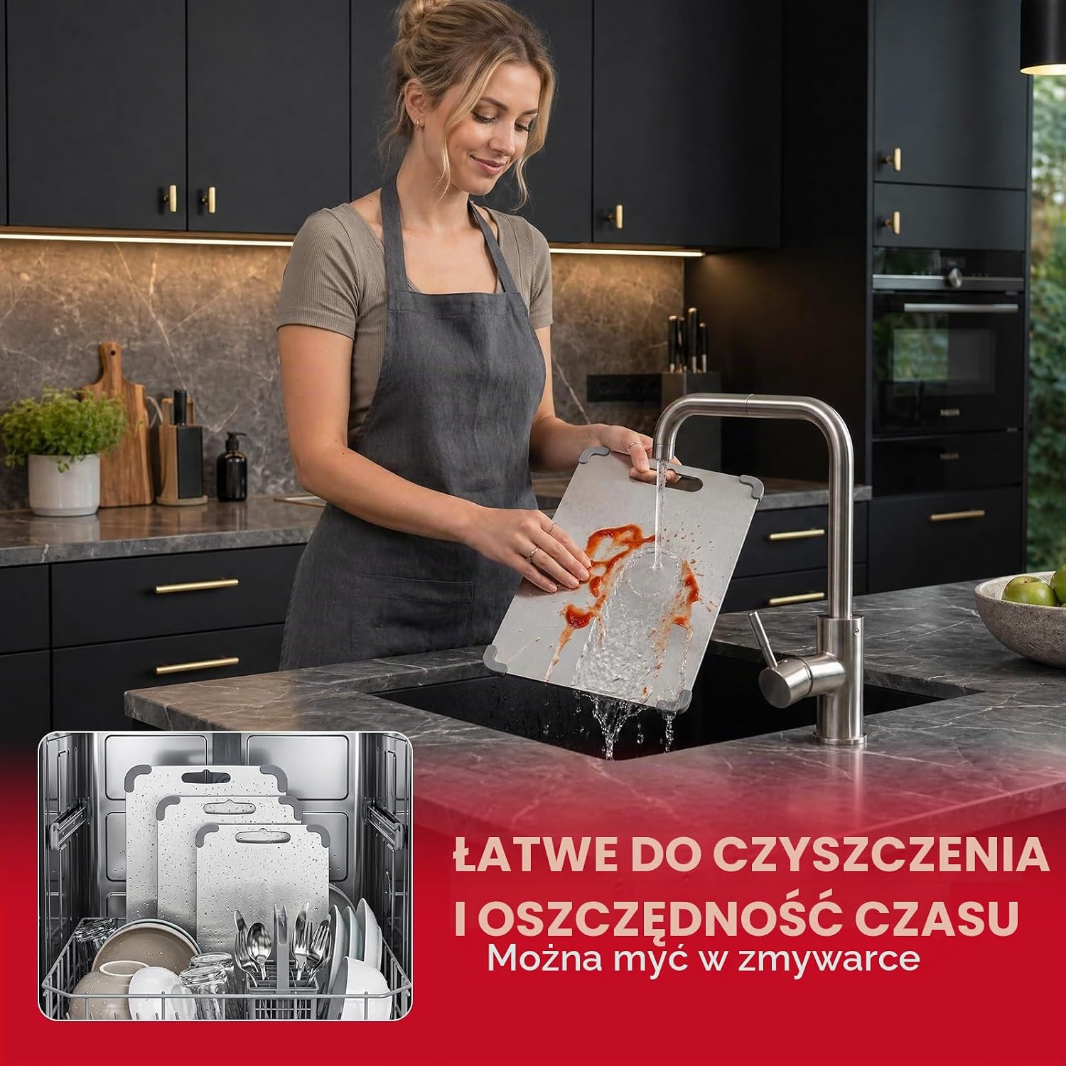 Thumbnail 6 de Teglu HK800294 – zestaw desek do krojenia ze stali 304, 3 rozmiary
