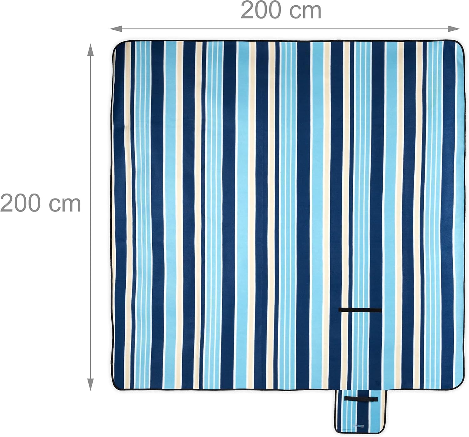 Detalle de TKLake Picnic Blanket Fleece Waterproof – Large 150x200 cm Outdoor Mat