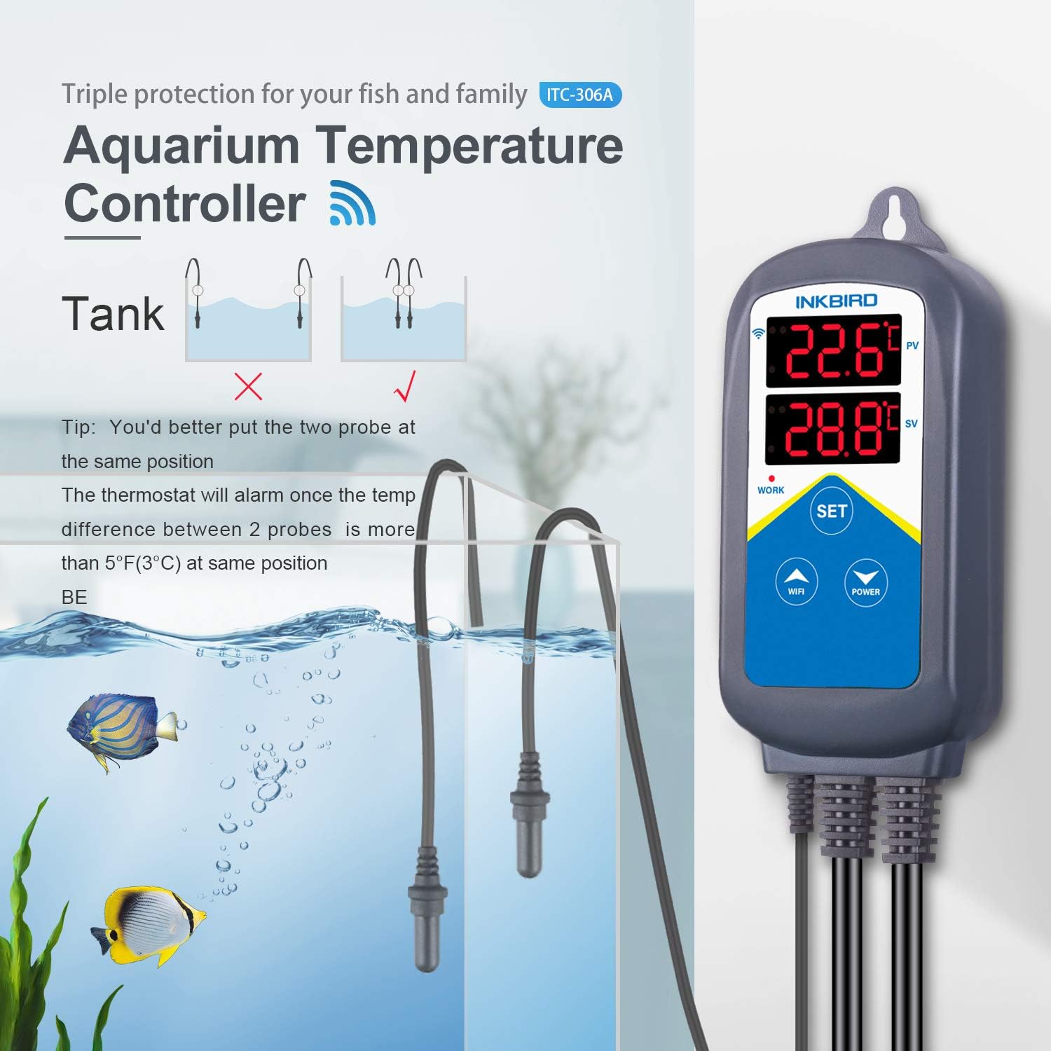 Thumbnail 5 de Inkbird ITC-306A WiFi aquarium temperature controller 🐟
