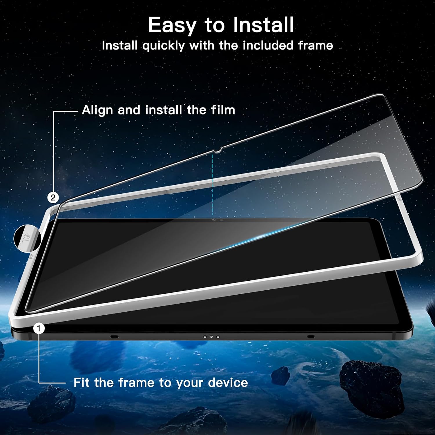 Detalle de JETech Panzer-Displayschutz für Galaxy Tab S9 11"
