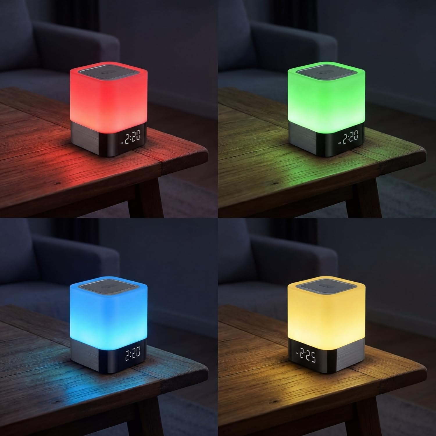 Detalle 2 de Gallstep Night Lights Bluetooth Speaker with Alarm Clock, MP3 Playback & Touch Sensor Lamp