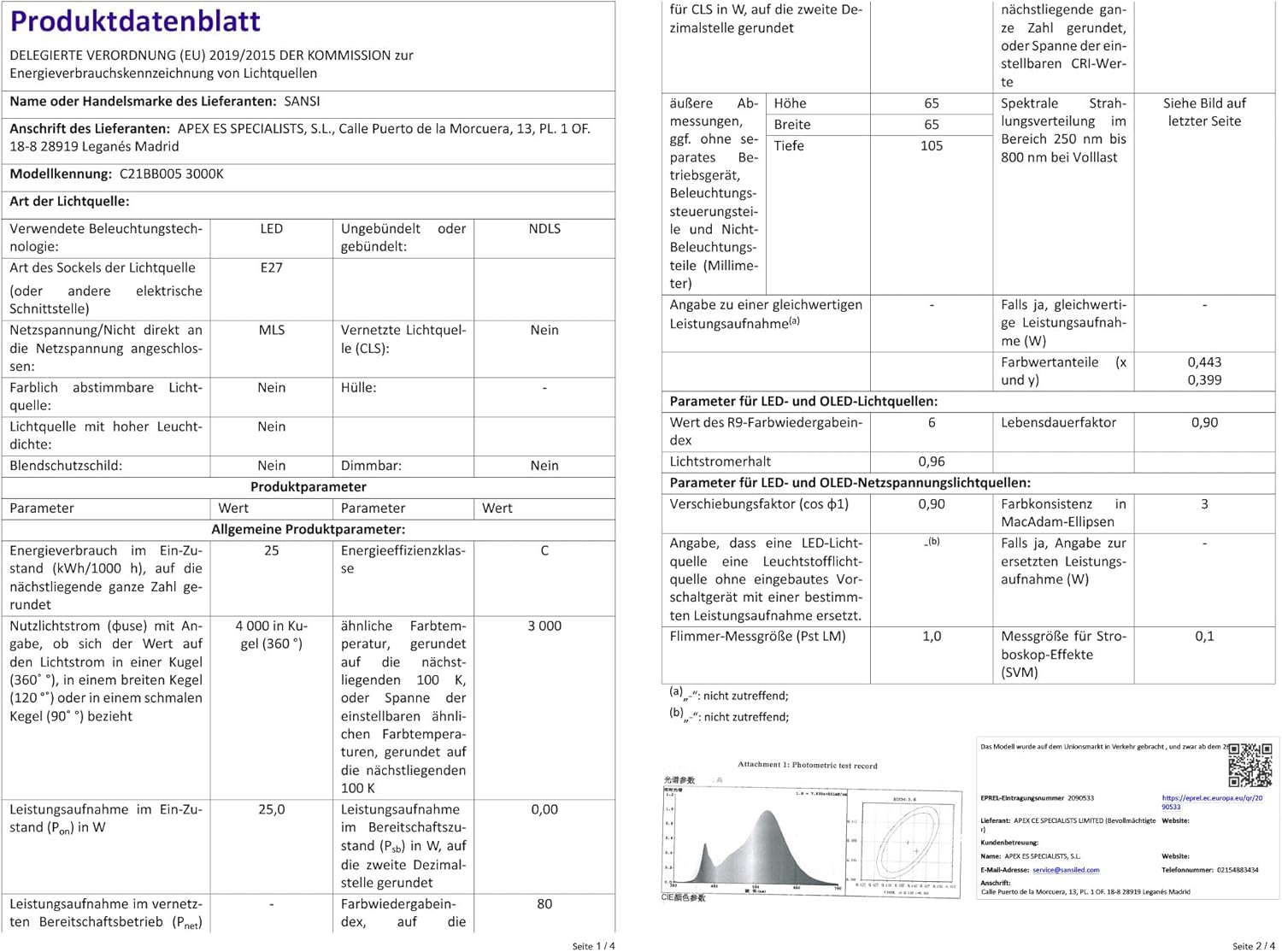 Thumbnail 7 de SANSI Bombilla LED E27 25W Luz Cálida 🌟 Alto Brillo 4000 Lúmenes