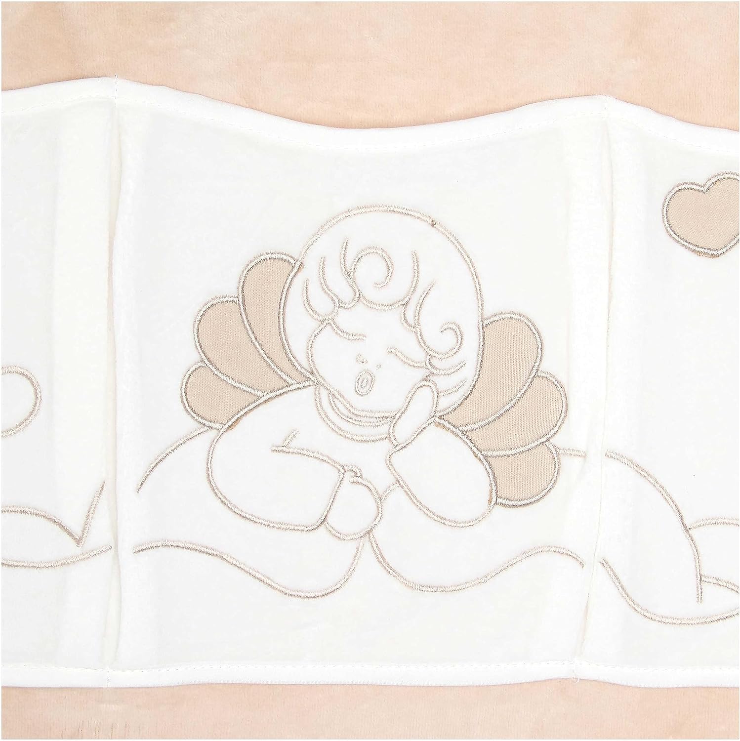 Detalle 1 de THUN Tasca Porta Oggetti Decorata con Angeli in Cotone e Poliestere – Linea Baby, 50.5×50.5 cm