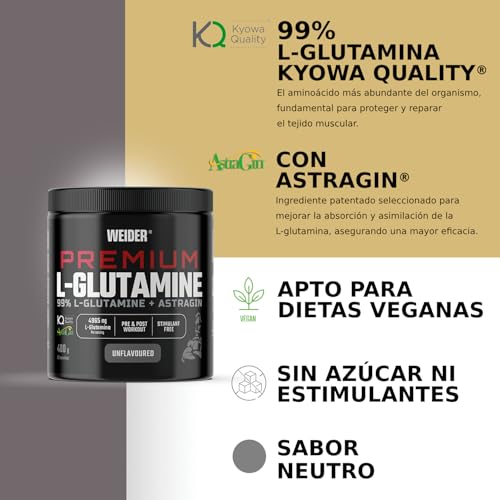 Thumbnail 2 de Weider Premium L-Glutamine 400 g — L-glutamina Kyowa Quality