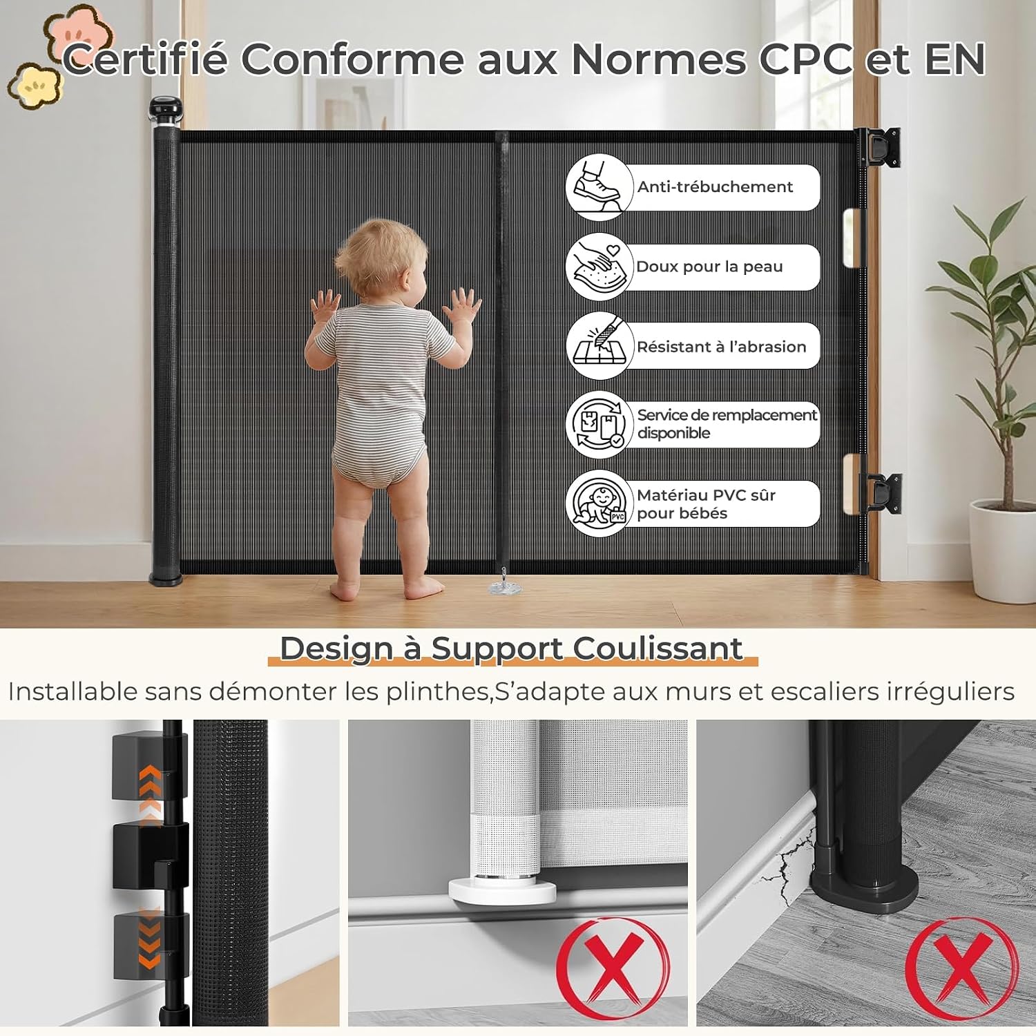 Thumbnail 6 de Ycozy Barrière de sécurité 200 cm