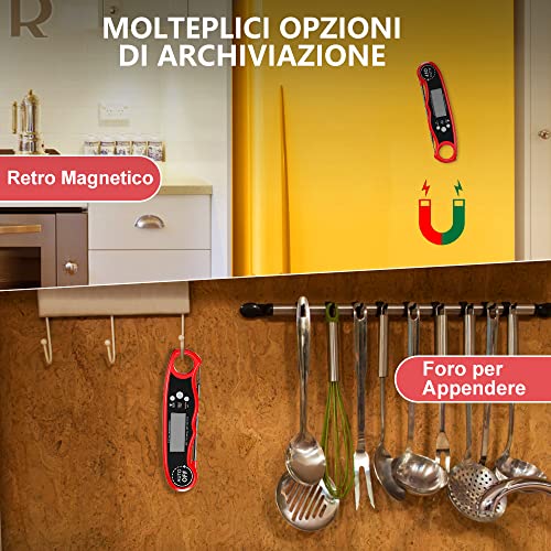 Detalle 2 de CIRYCASE Termometro da Cucina: lettura rapida e sonda esterna lunga 102 cm per forno e BBQ