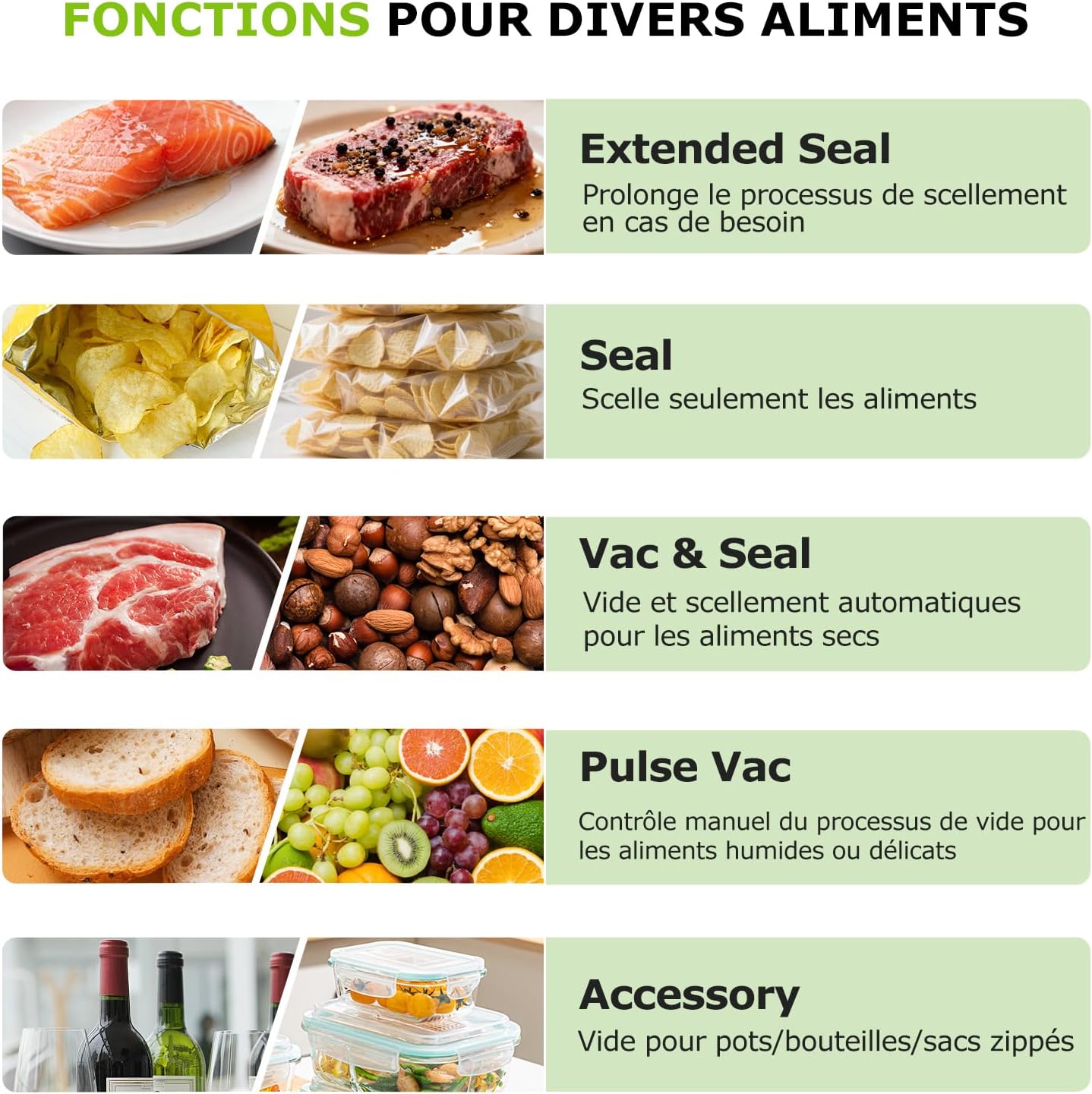 Detalle 2 de Bonsenkitchen VS5100 sous vide, 15 L/min