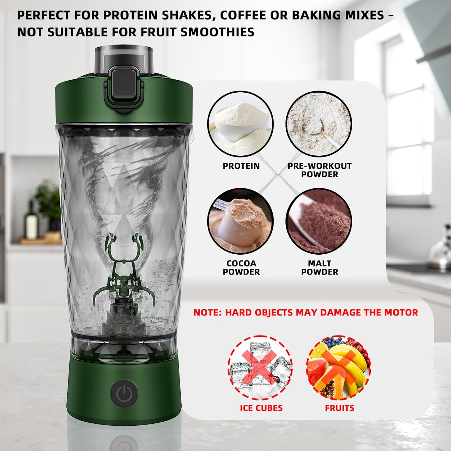 Thumbnail 6 de Electric Protein Shaker Bottle 550 ml blender cup 🥤