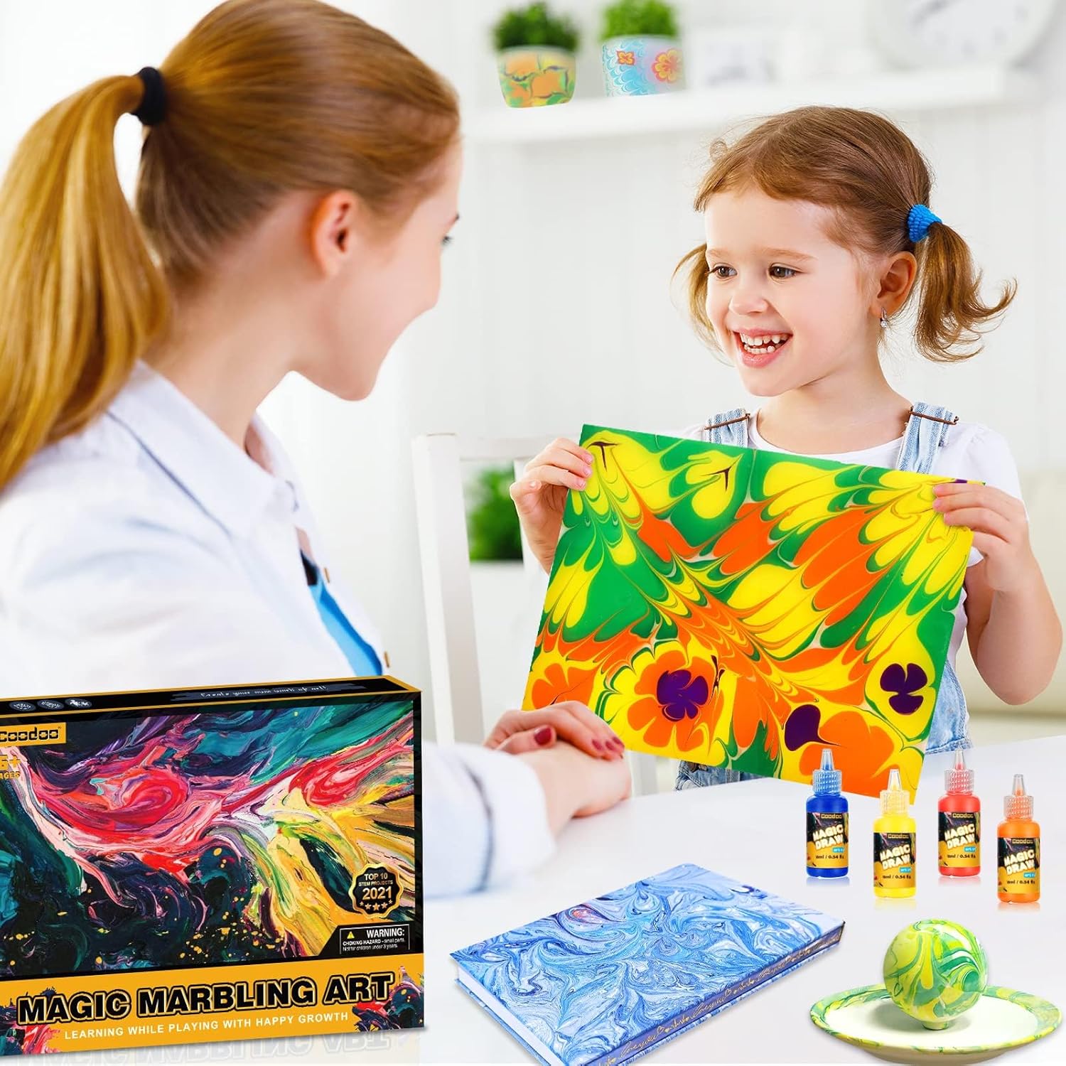 Thumbnail 4 de Coodoo Water Marbling Paint kit for kids 6+ 🎨