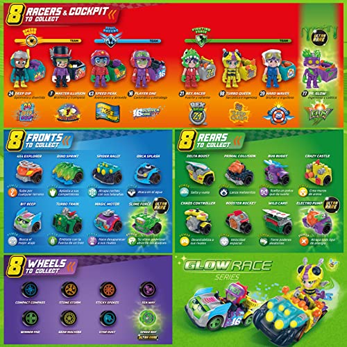 Thumbnail 5 de T-Racers Serie Glow Race colección completa de coches y pilotos 🎲