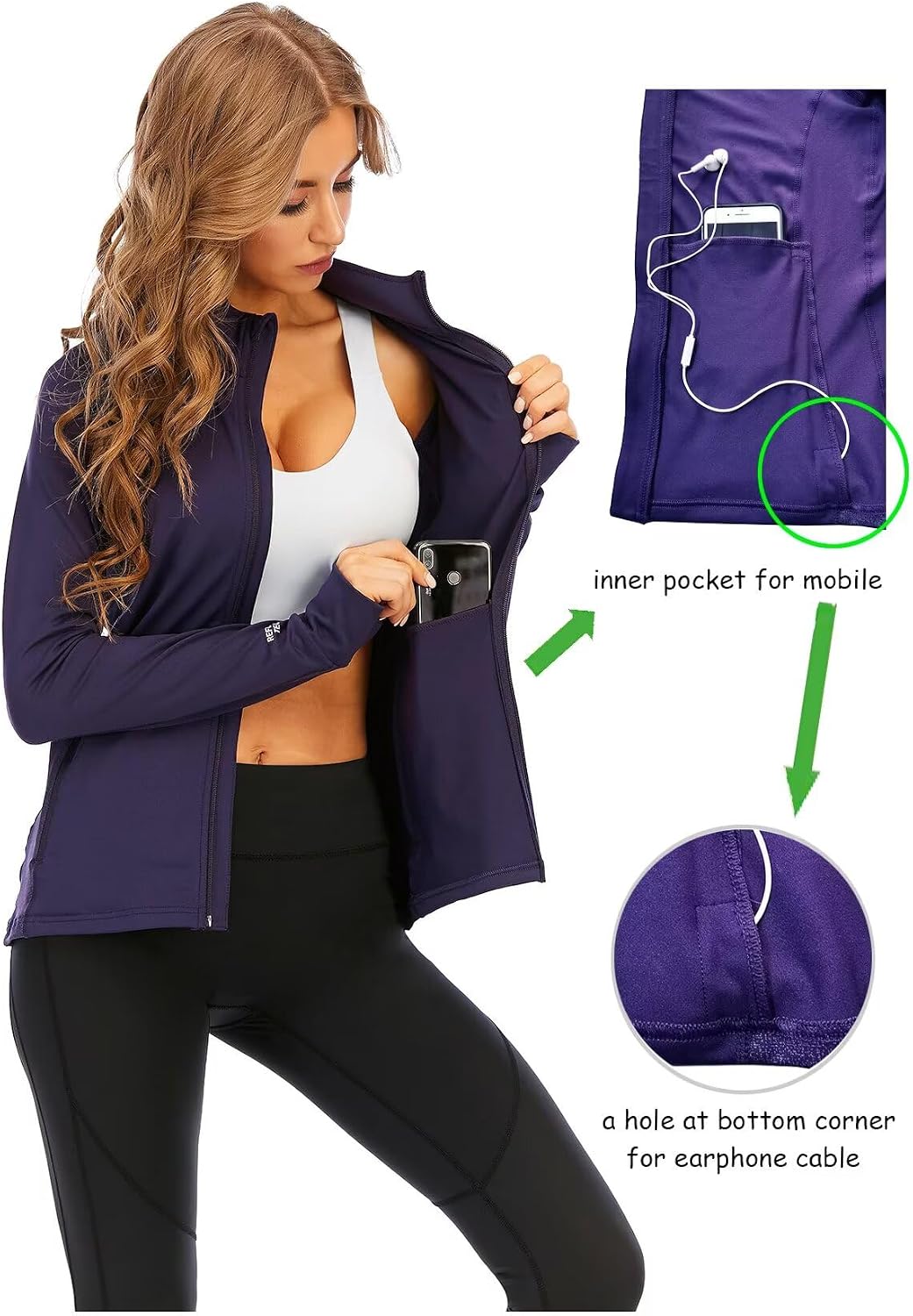 Thumbnail 4 de HDTIYUYP Womens UPF Jacket for Running