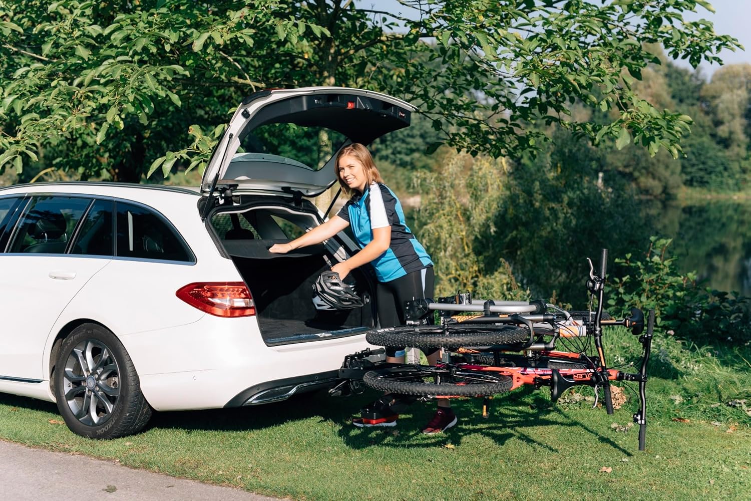 Thumbnail 5 de Westfalia Porte-vélos BC 60 pour Attelages avec Sacoche Incluse — 2 vélos, pliable, adapté VÉLOS ÉLECTRIQUES