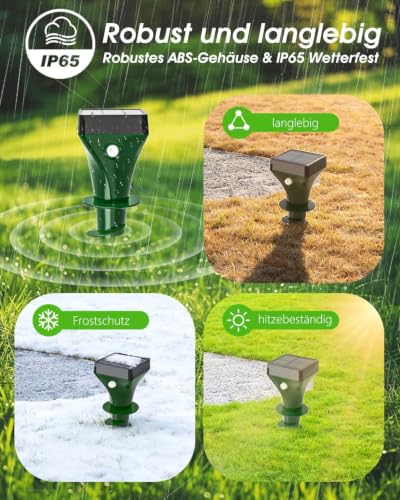 Thumbnail 8 de HOAMZ Maulwurf Vertreiber 2er Set – Unschädlich für Haustiere, IP65, Solarbetrieben