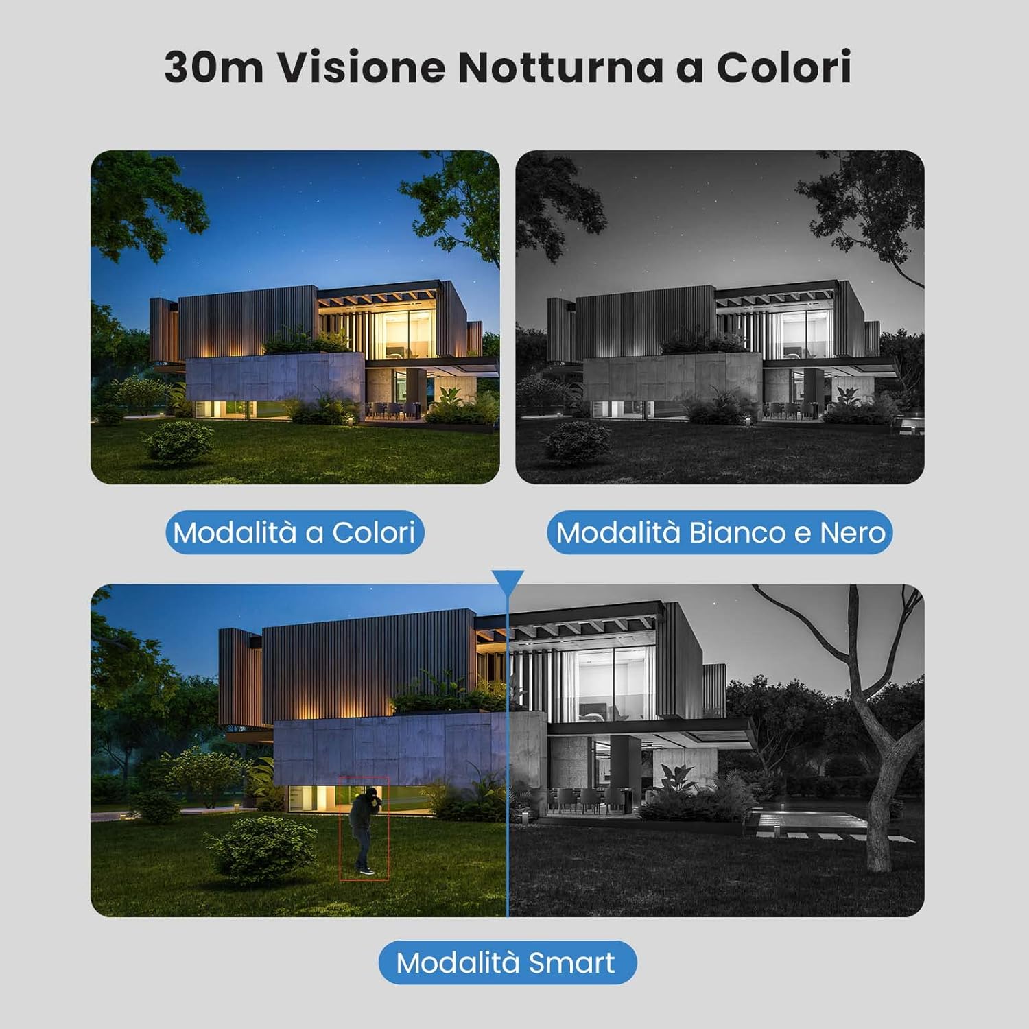 Thumbnail 1 de Tenda CT3 Tenda Telecamera Wi‑Fi esterna 1080P con visione notturna a colori e audio bidirezionale