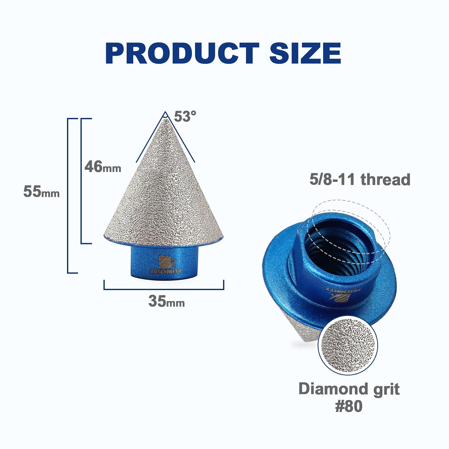 Detalle 2 de BRSCHNITT Diamond Chamfer Bit 5/8-11 Thread