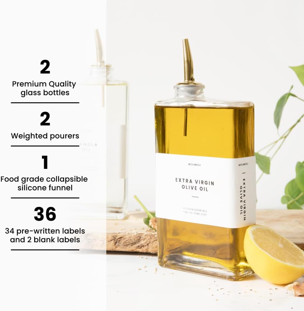 Detalle 2 de Molimoli Olive Oil Dispenser Bottle Set of 2 — 500 ml 🥫