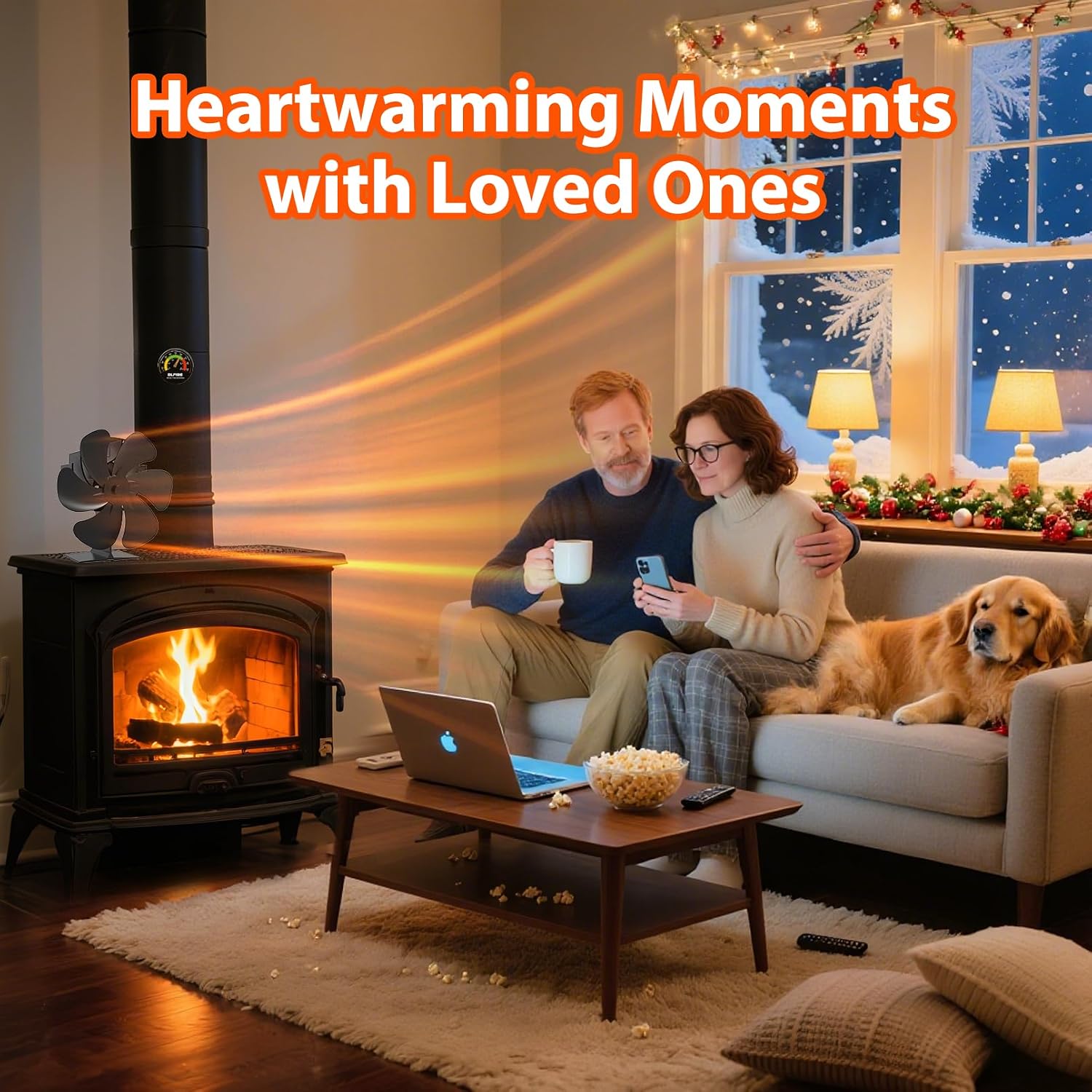 Detalle 2 de BLFIRE Log Burner Fan Heat Powered for Wood Fire