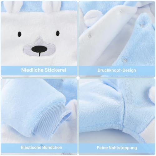 Detalle de WYTbaby Baby Overall Winter Schneeanzug – Flanell Wärmer für 0–3 Monate
