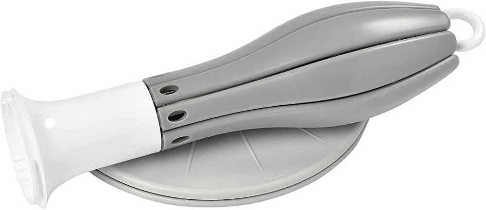 Detalle de BÉABA Égoutte-biberons Arbre Flower, pliable et compact – 8 biberons et accessoires, Gris