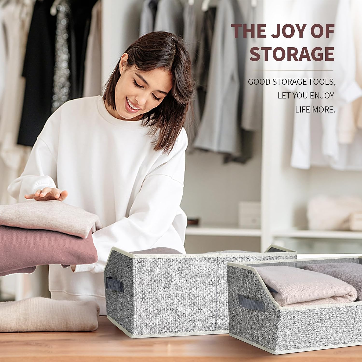 Detalle 2 de Homsorout Closet Organizer Bins 6 Pack