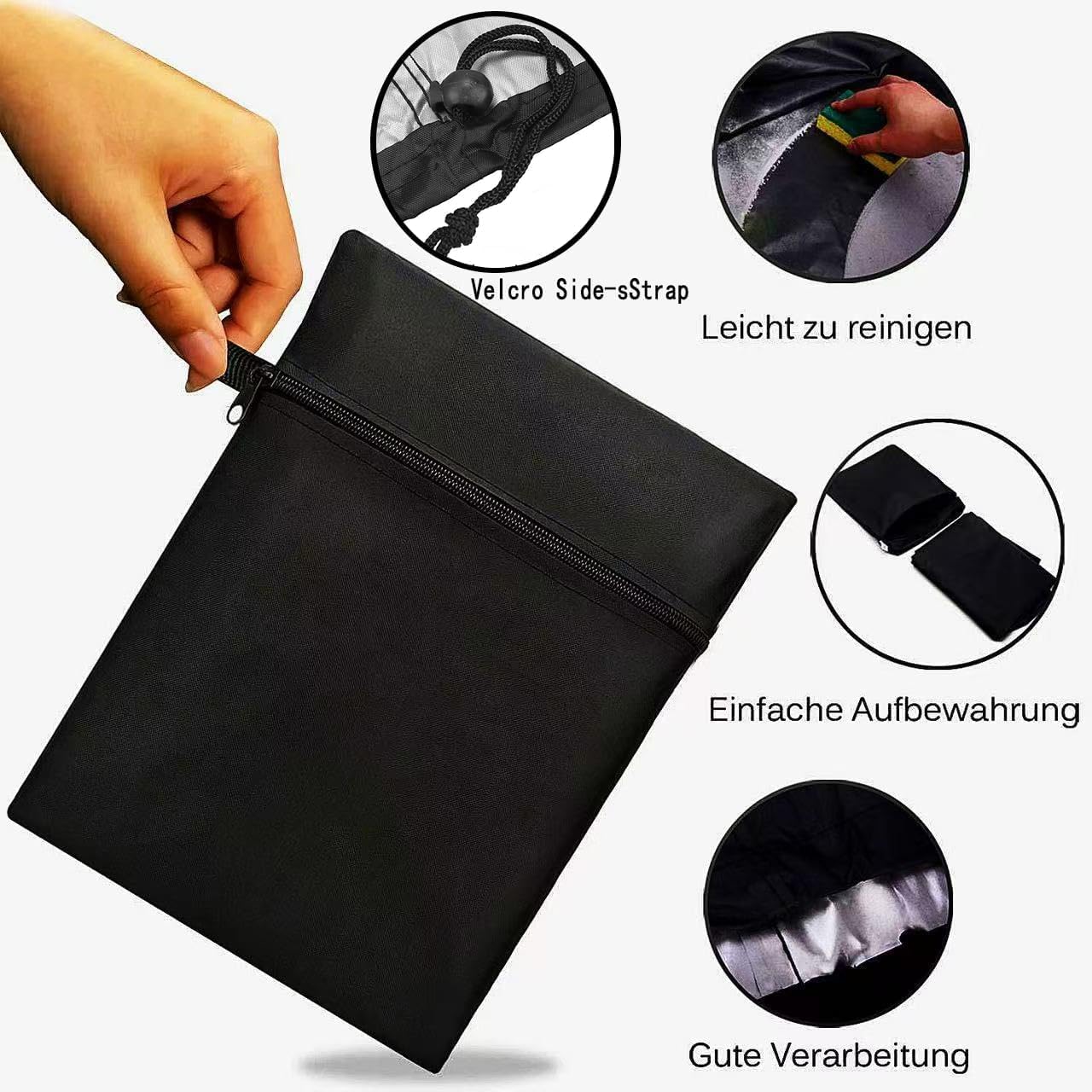 Thumbnail 5 de BBQ Cover for Large Barbecues (145x61x117 cm) – Waterproof Oxford Fabric, Windproof & Storage Bag Included
