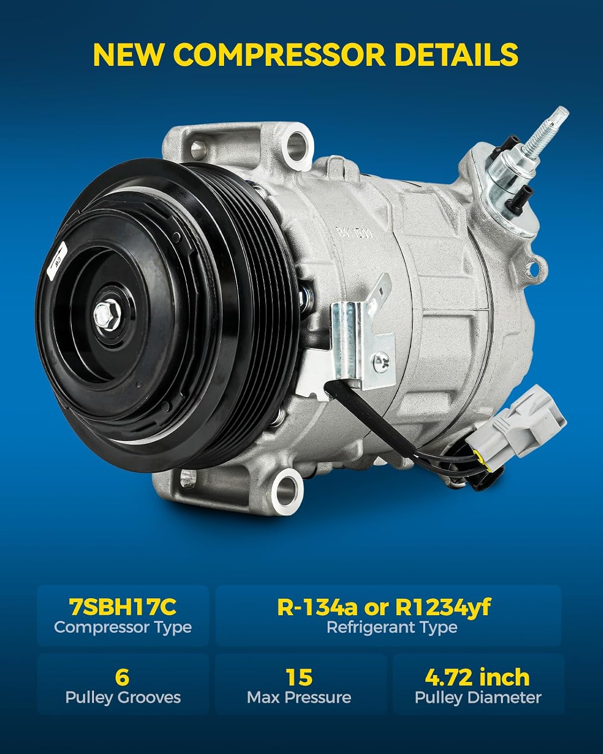 Thumbnail 3 de PHILTOP 279047 Air Conditioner Compressor with Clutch for Ram ProMaster Series (2014-2025)