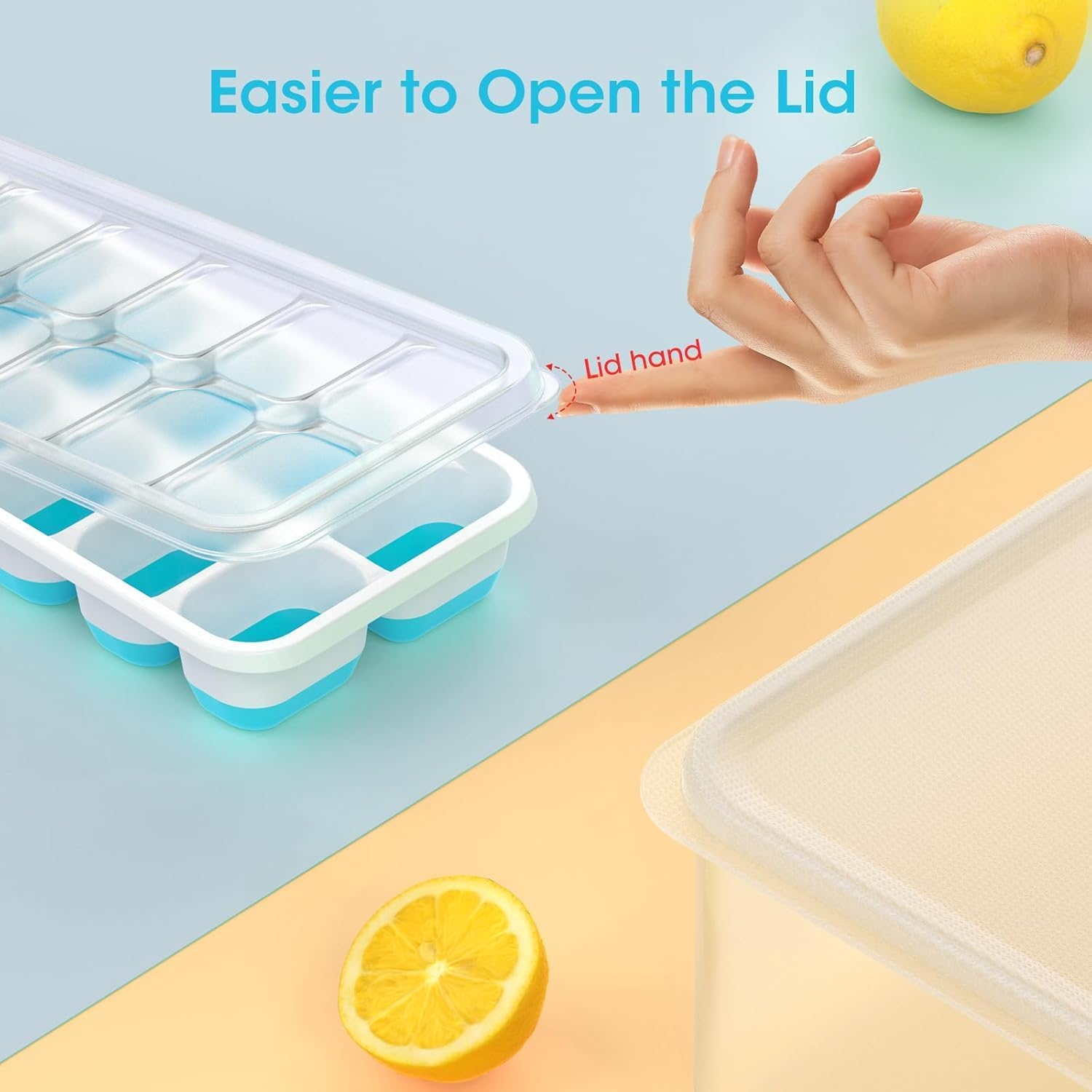 Thumbnail 6 de DOQAUS Ice Cube Tray 4-Pack — Silicone Ice Maker