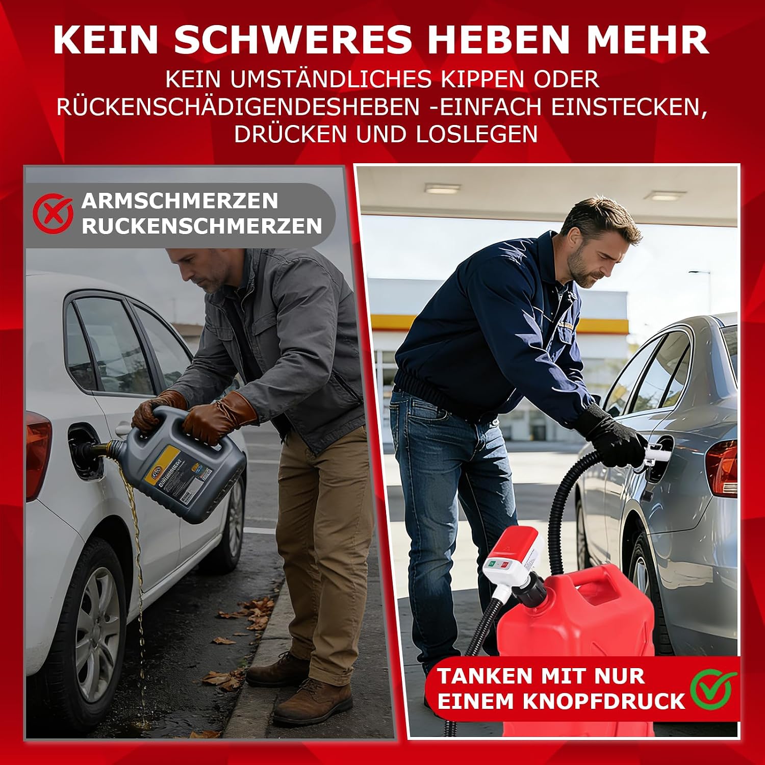 Detalle de Kraftstoffpumpe Elektrisch von innhom – Tragbare Kanisterpumpe mit automatischem Stoppsensor