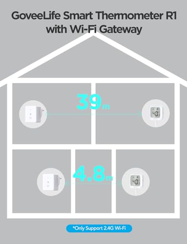 Thumbnail 2 de GoveeLife WiFi Refrigerator Thermometer 1-Pack with Gateway & LCD Display