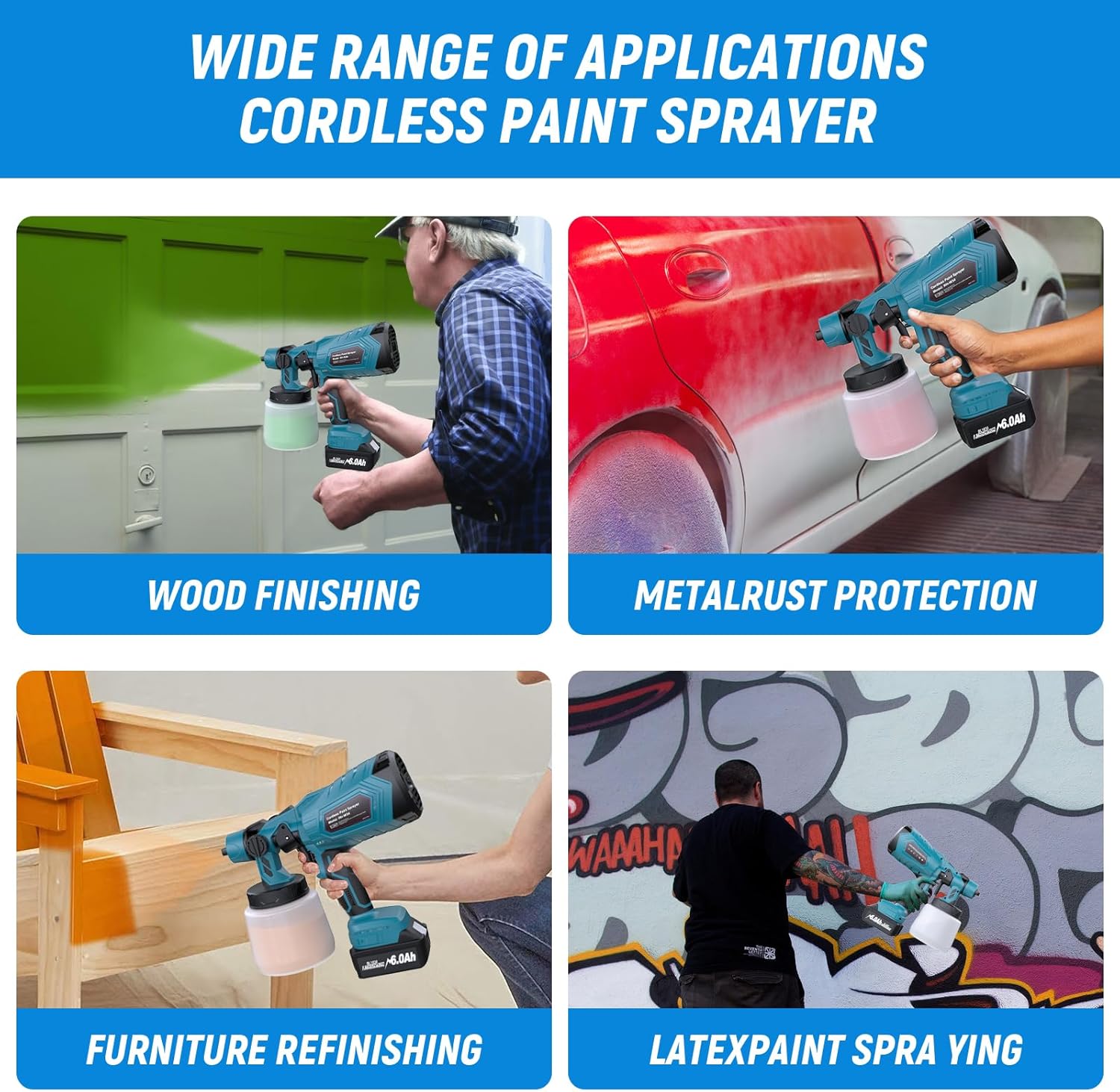 Detalle 2 de Makita 18V Paint Sprayer 1000ml — Cordless 🎨