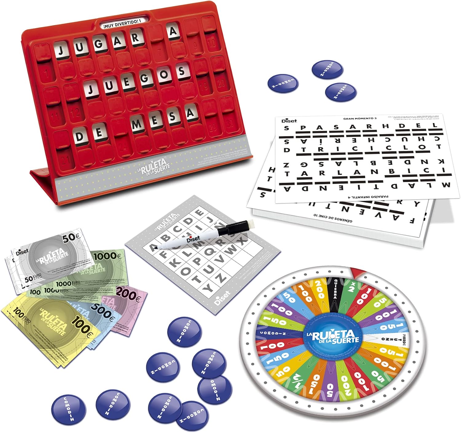 Detalle de Diset La Ruleta de la Suerte 🎡 Juego de Mesa para 2-4 Jugadores