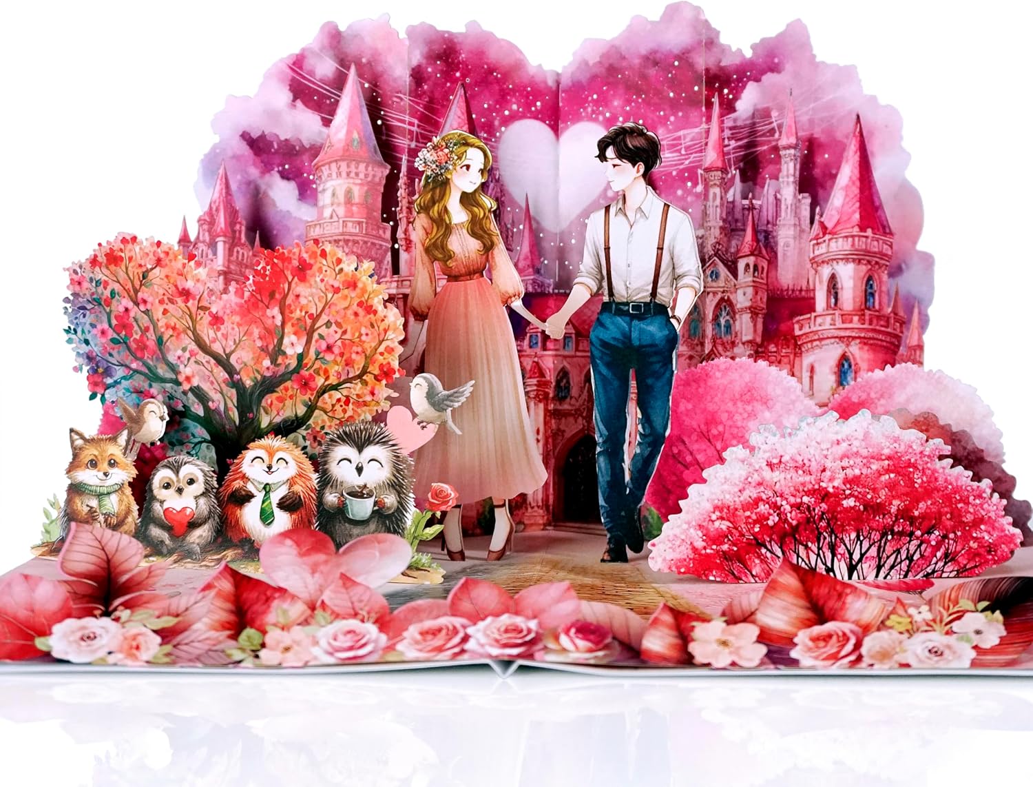 Detalle de CUTPOPUP Romantic Love Land Pop Up Anniversary Card