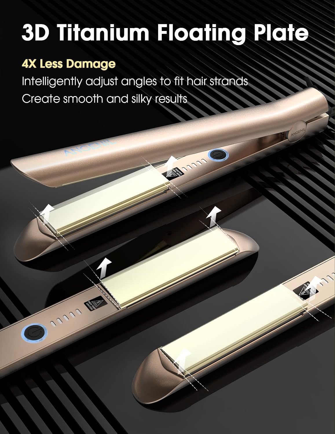 Thumbnail 5 de ANGENlL Nano Titanium 2-in-1 Hair Straightener and Curler 🎀