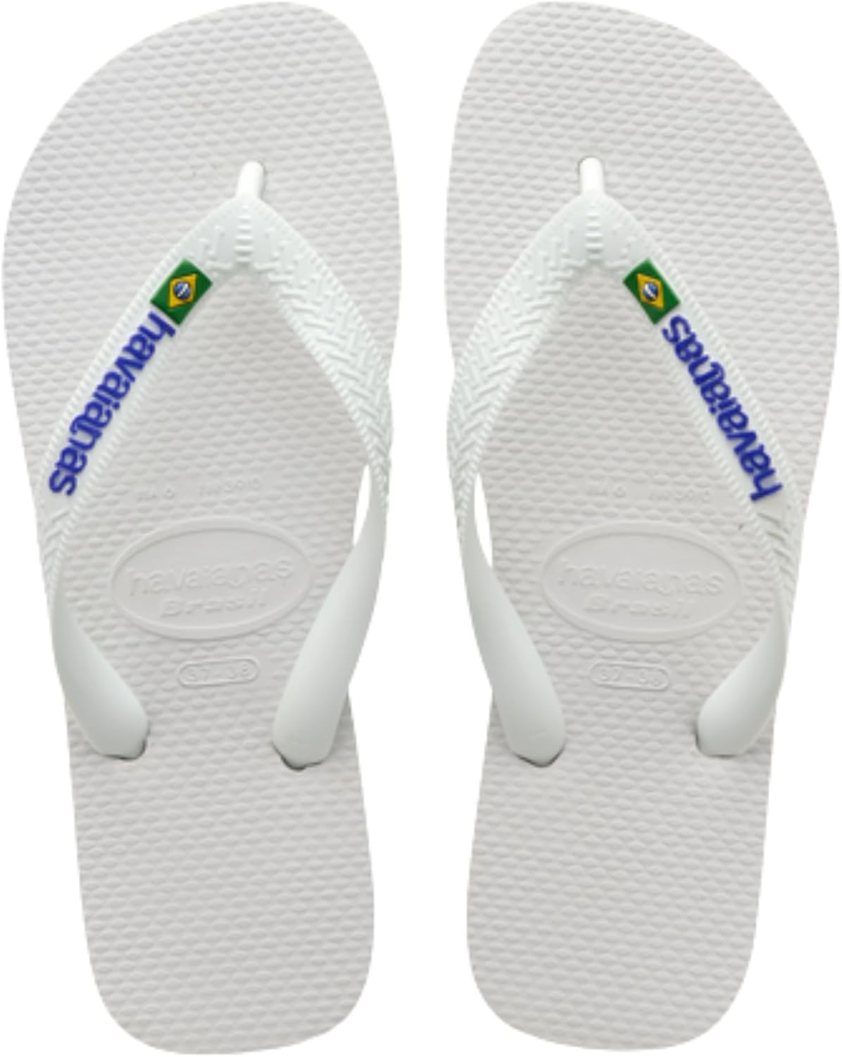 Detalle de Havaianas Brasil Logo — tongs unisex iconiques, confortables et antidérapantes