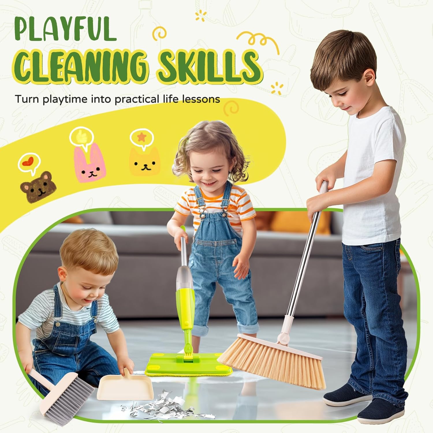 Detalle de Kids Cleaning Toy Set 3+ with Spray Mop