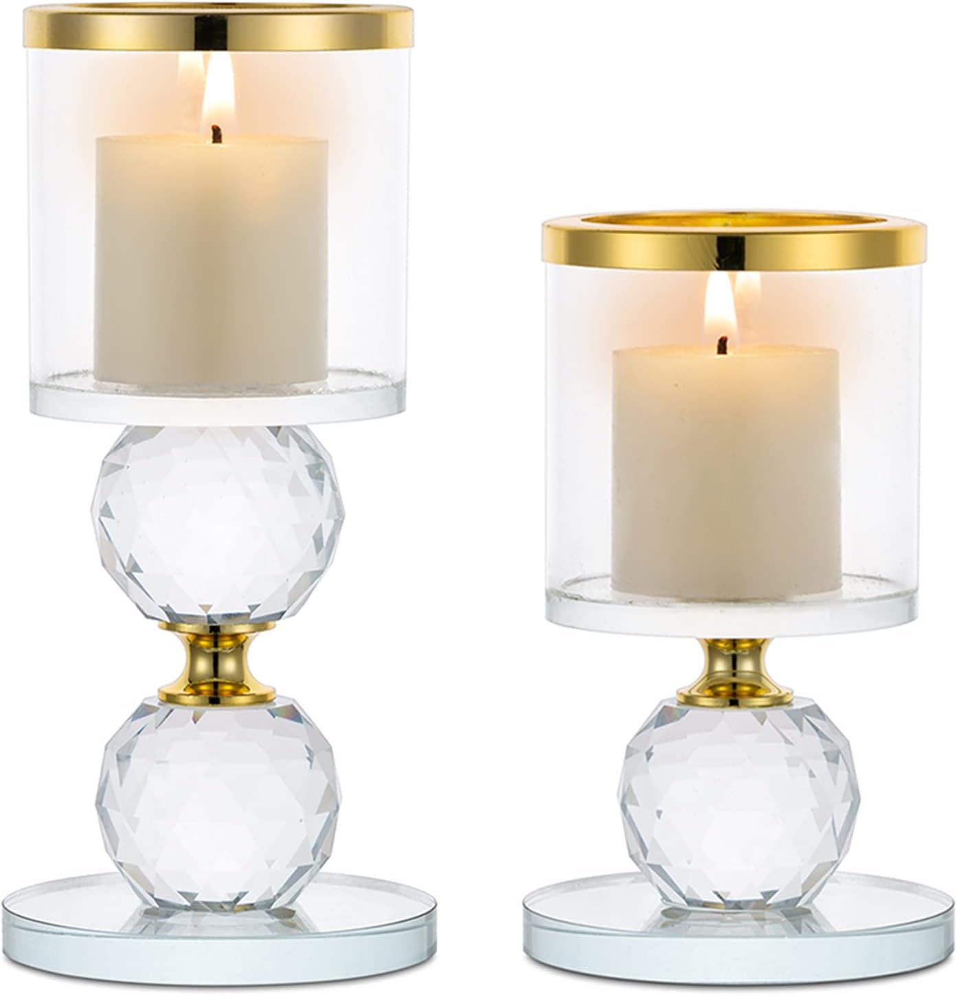 Sziqiqi Kristall Kerzenständer Set 2-teilig