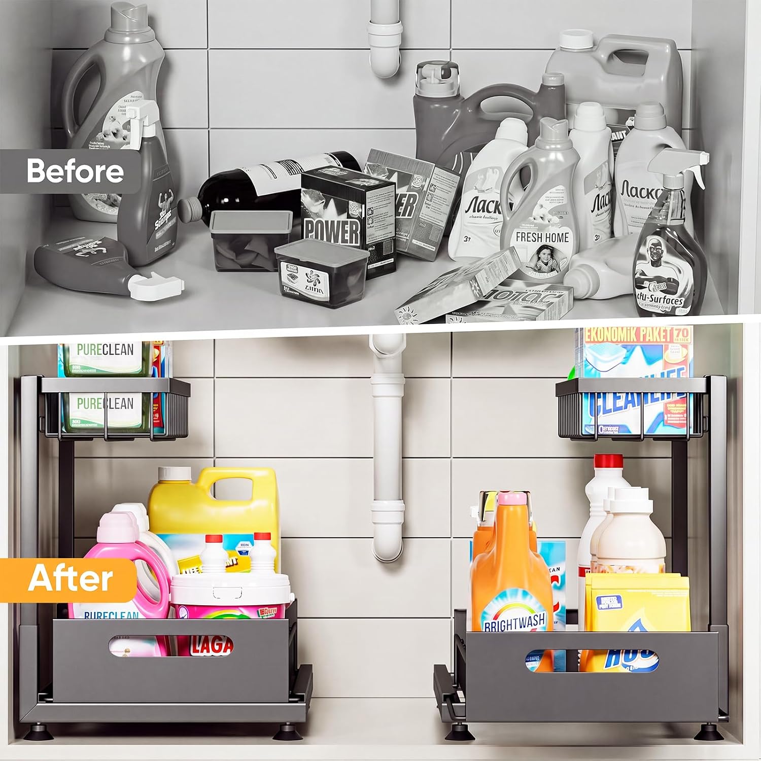 Detalle de 2 Pack Under Sink Organizer ⚙
