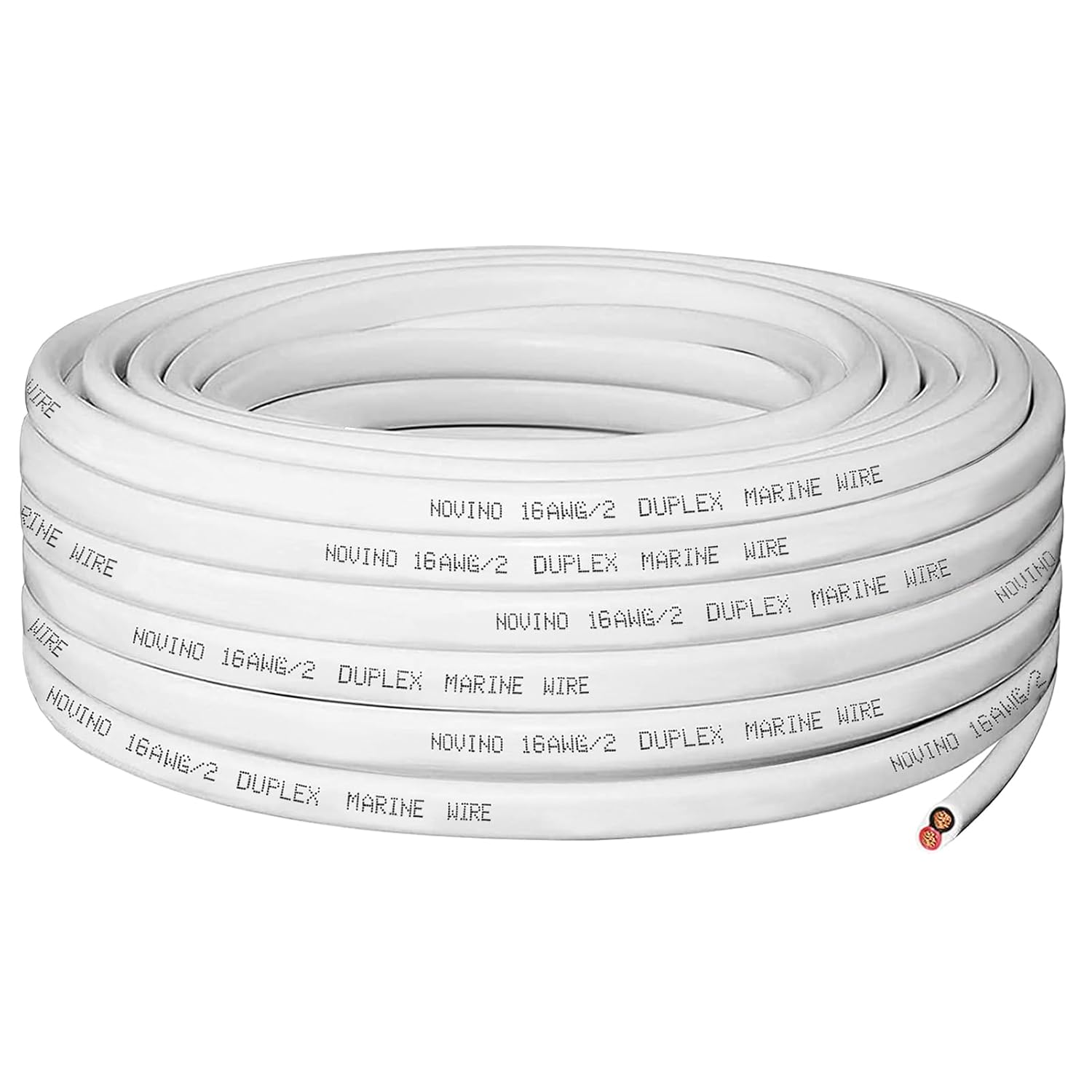 Detalle 2 de NOVINO 16 AWG Duplex Marine Wire, 50 ft Tinned Copper Cable