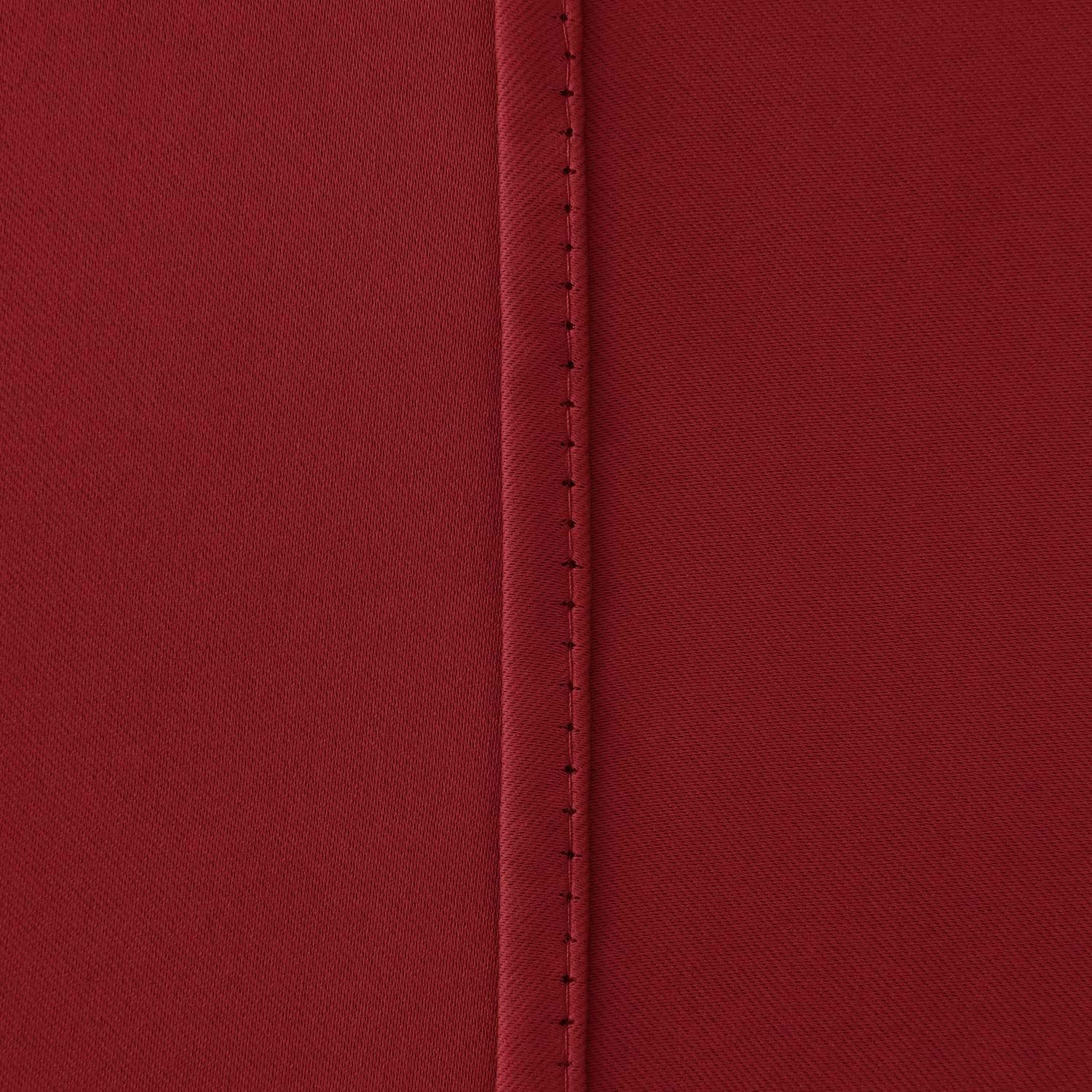 Thumbnail 3 de Thermal Insulated Blackout Ring Top Eyelet Curtains (Red) – 66 x 54 Inches, 2 Panels