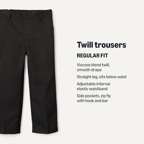 Detalle de Amazon Essentials Boys' School Uniform Trousers, Pack of 2 – Charcoal, 11-12 Years