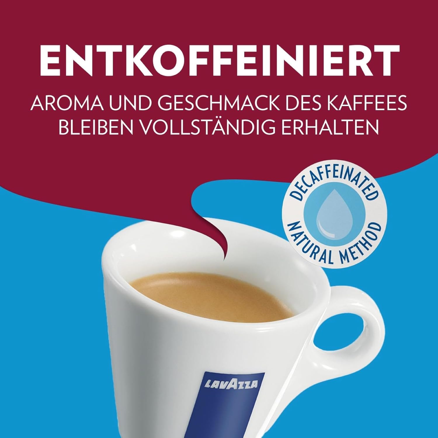 Detalle de Lavazza Decaf „My Rich Break“ Intenso (Entkoffeinierte Bohnen) – für Cappuccino, Intensität 6/10, 500 g