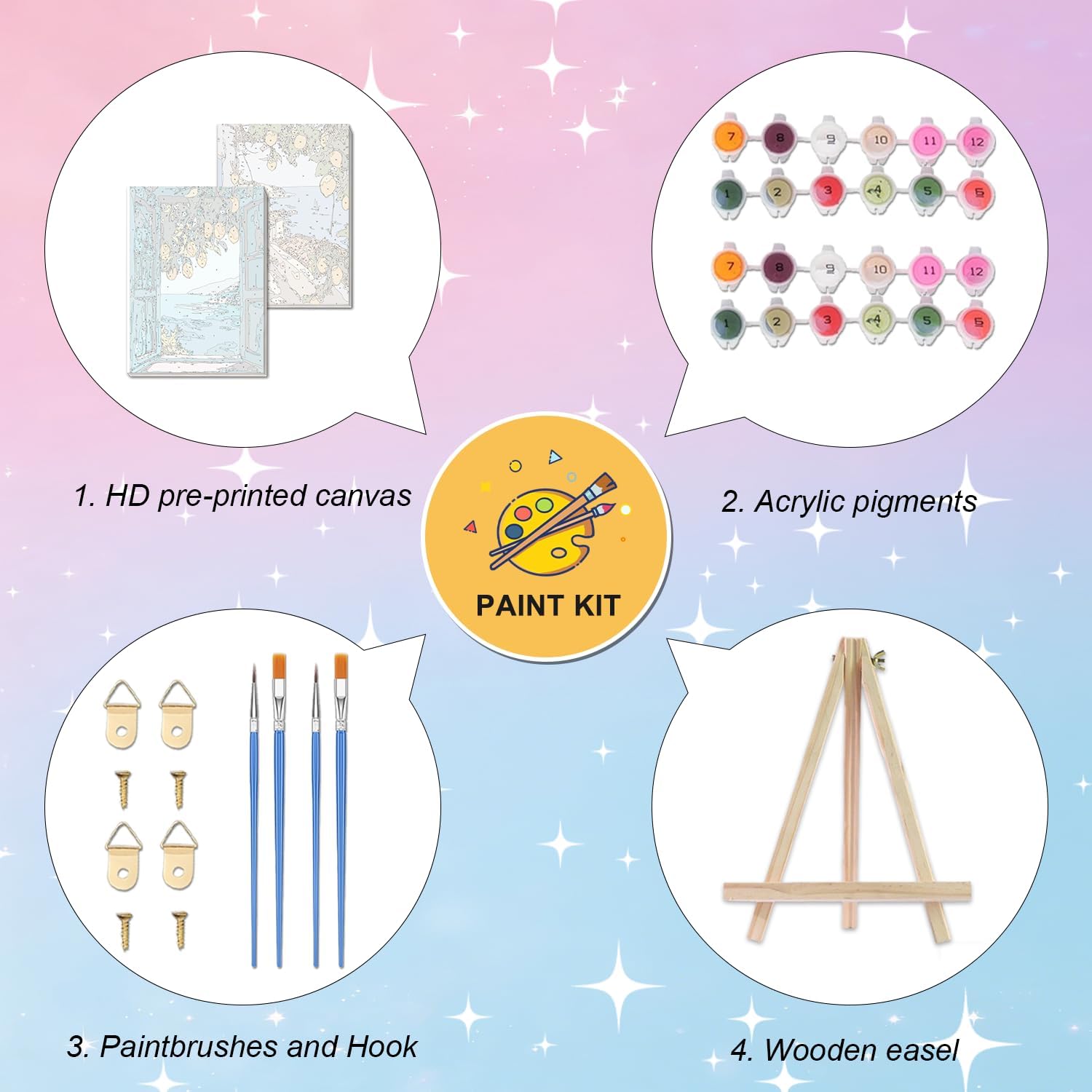 Thumbnail 5 de Yveszomi 2 Pack Paint by Numbers for Adults with Frame: Lemons
